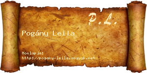 Pogány Leila névjegykártya